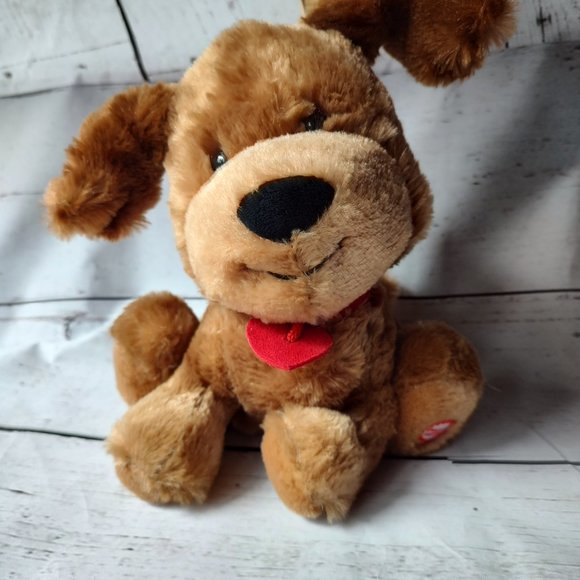 Hallmark Love Ya Plush Brown Puppy Sound Animated Ears Move 8" tested and works - Picture 9 of 9